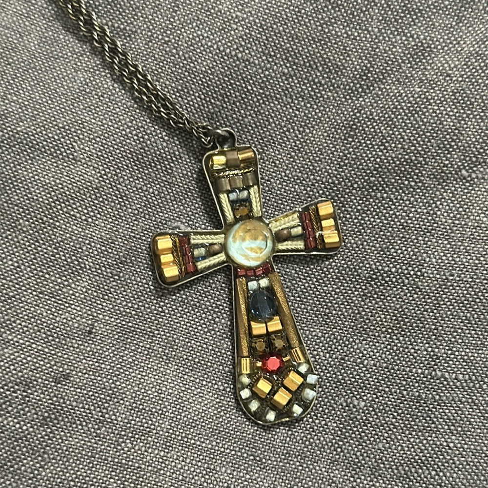 Ayala Bar Medium Jeweled Cross Necklace